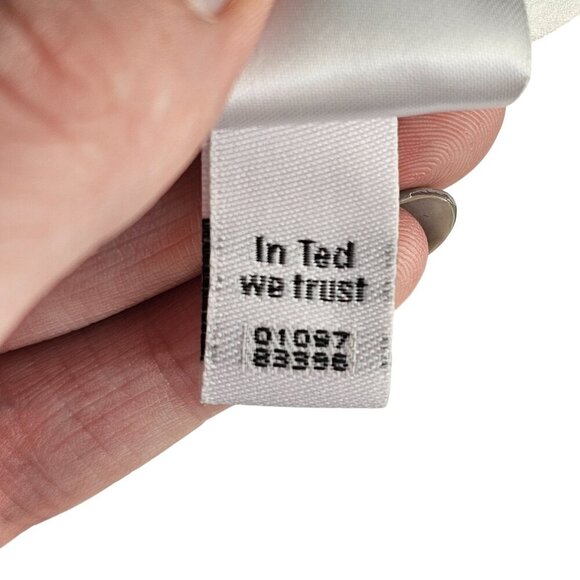 Ted Baker NWOT White Midi Skirt With Faux Waist Tie and Flowers Sz 1 4 - Picture 12 of 16